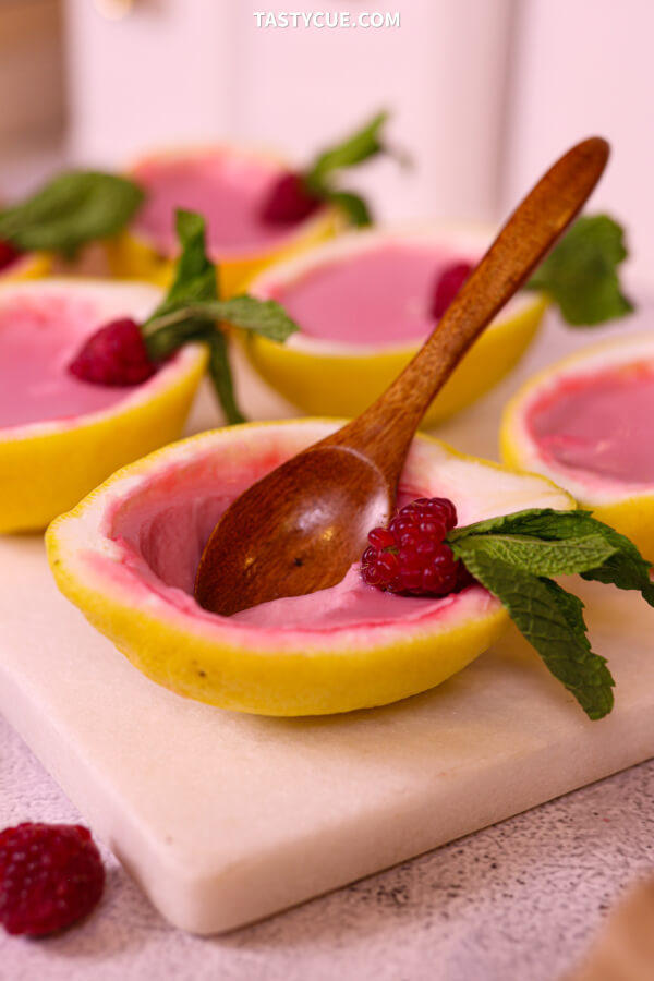 Raspberry Lemon Mint Possets